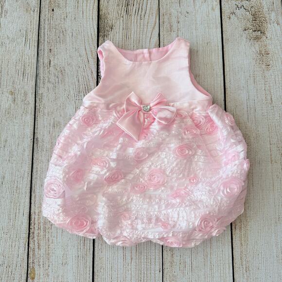 Girls 6-9 months -Formal Floral Dress/Romper - Picture 1 of 4
